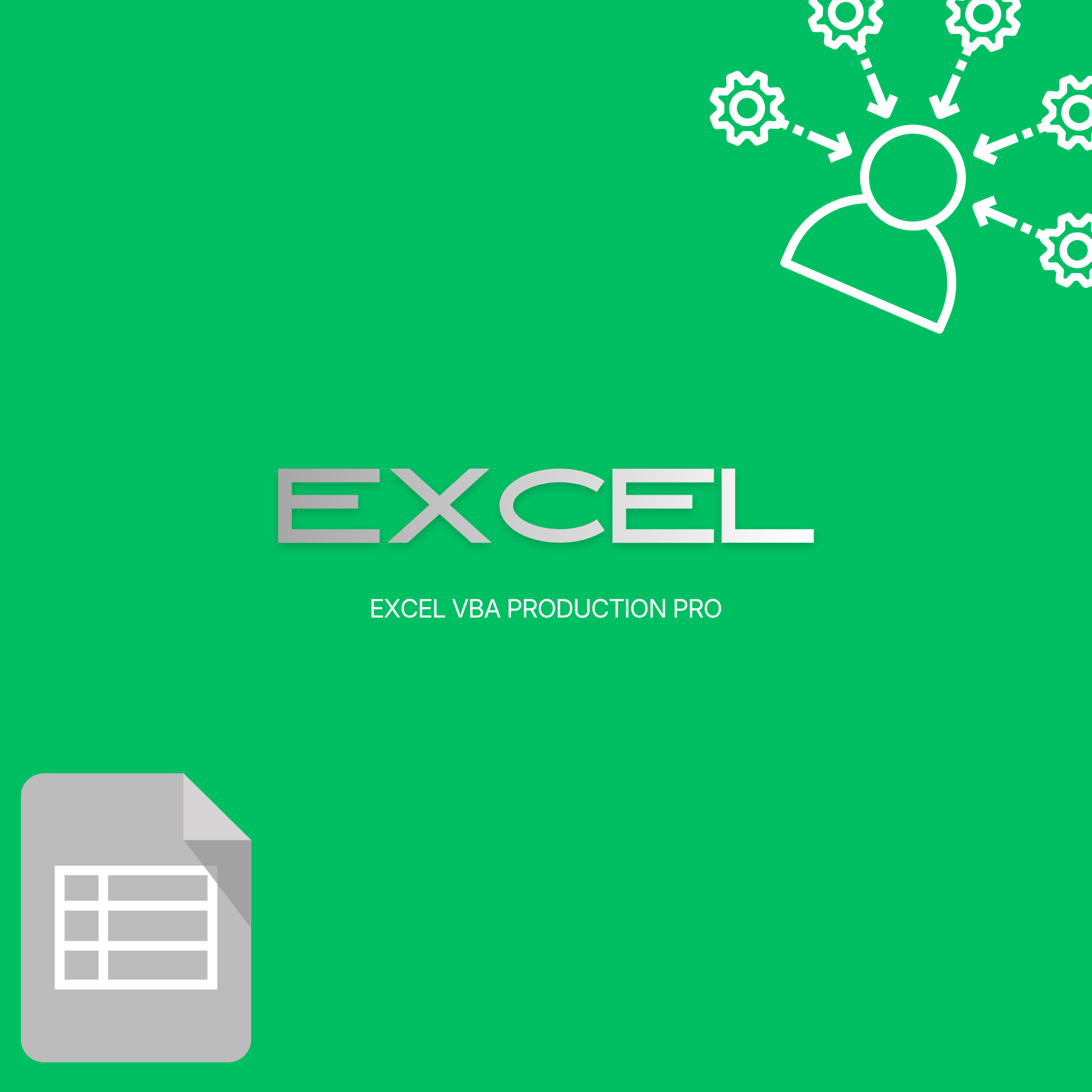 Outil Excel VBA Production Pro